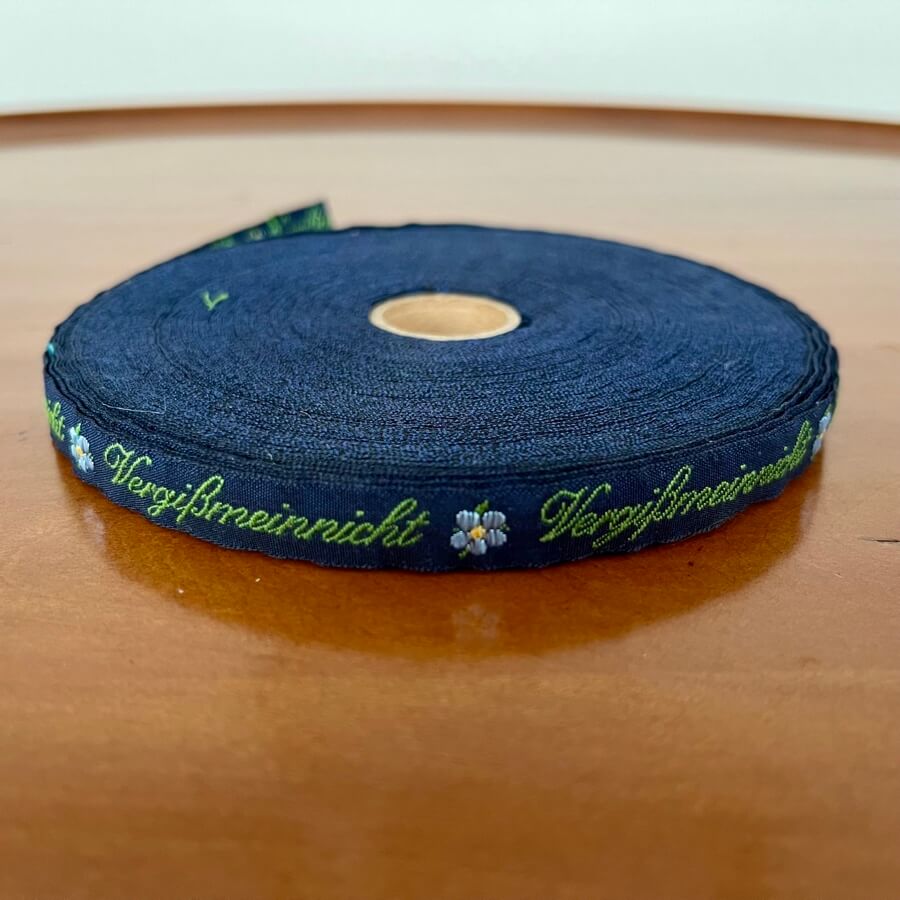 Webband | Vergissmeinnicht Text