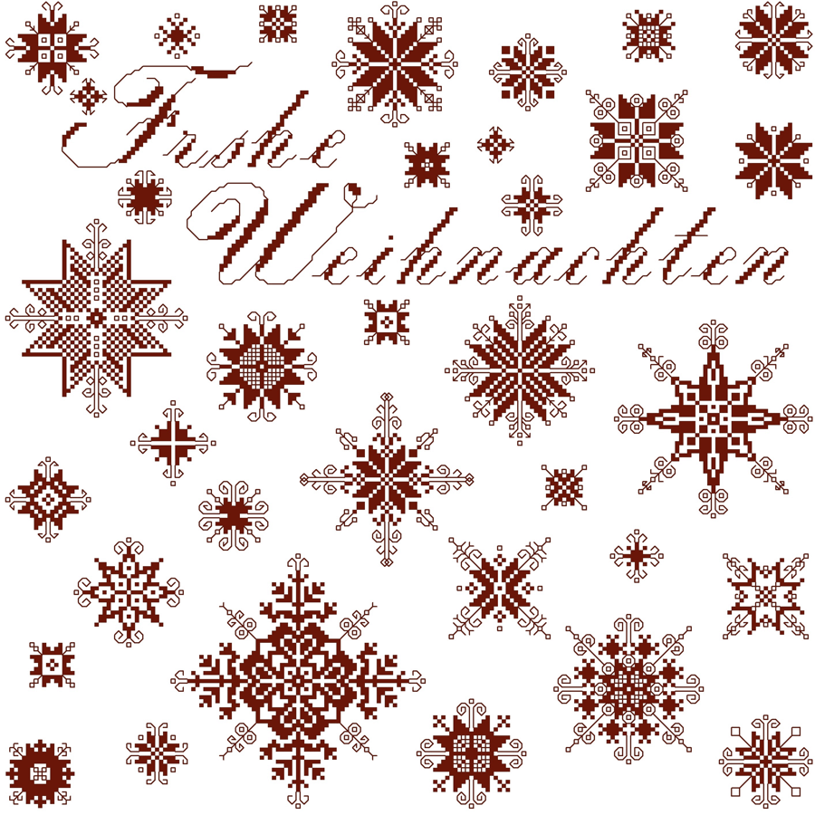 Frohe Weihnachten 1 | Stickvorlage