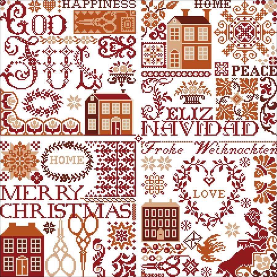 StitchersChristmasrotorange stitcher`s christmas red version | embroidery template