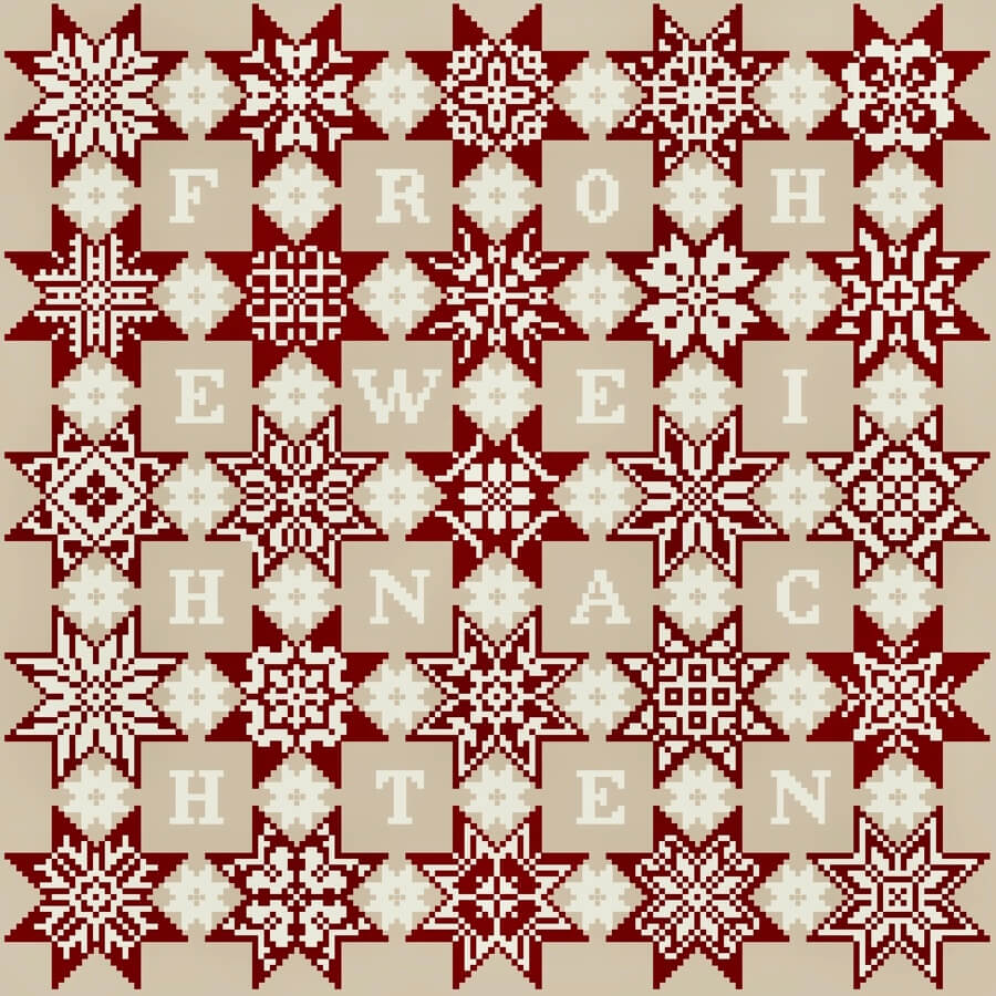 Weihnachtssterne | Stickvorlage
