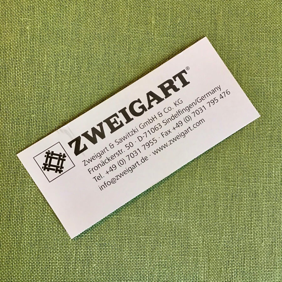 Leinen Zweigart Edinburgh grün 6018 14fädig – Werkstatt für