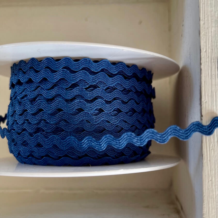 woven ribbon | rickrack green | rickrack blue